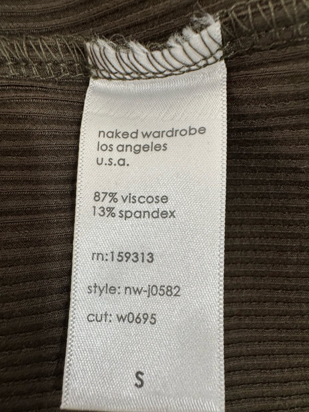 naked wardrobe Green Ribbed Sleeveless Zip Romper - Picture 4 of 5